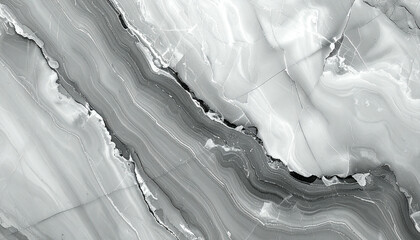 Elegant Gray Marble Texture with Natural Veining and Swirls.