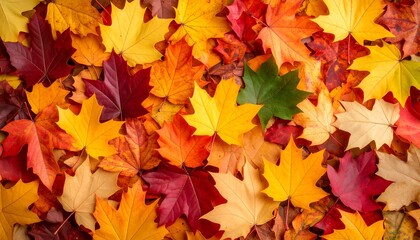 Vibrant Autumn Leaves Colorful Background of Fall Foliage with Natures Beauty.
