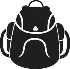Big Hand Drawn Backpack Silhouette Vector Illustration