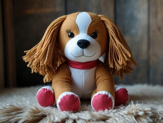 An Image of a Cotton Dog Doll