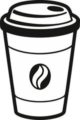 Disposable Coffee Cup with Lid Doodle