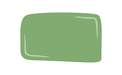 Hand drawn organic quote frame box shows a green blob rectangle with natural shape design. An empty textbox for message or quote stands as a versatile background, ideal for card, poster, or creative