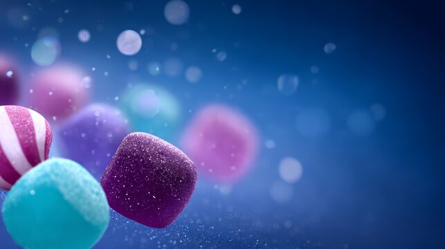 Vibrant colorful candy balls wallpaper, sweet festive background for celebrations, parties, and candythemed designs