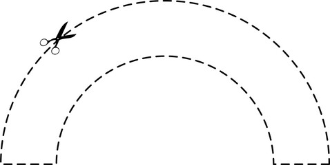 Cutting scissors geometric