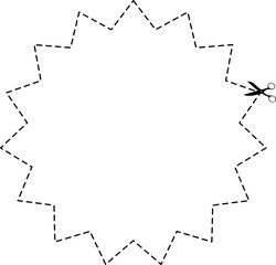 Cutting scissors geometric