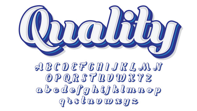 white and blue cursive isolated letters for modern logos