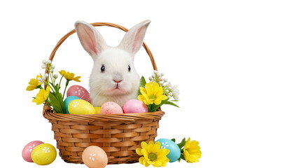 easter bunny and easter eggs