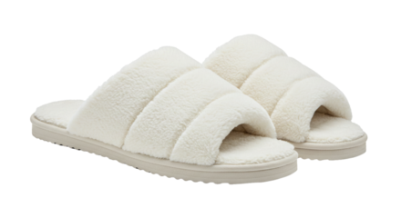 white slippers isolated on white