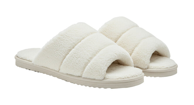 white slippers isolated on white