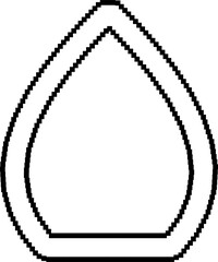 Triangle pixel geometric 8 bits