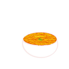 cartoon noodles in a bowl
