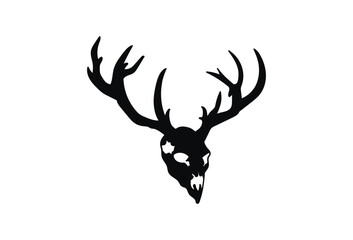 Skull head silhouette. Vector image
