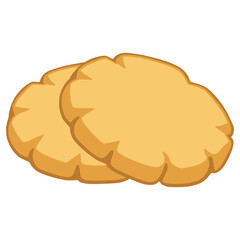 Polvorones Spanish almond cookies flat color vector illustration template design