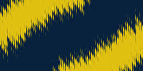 Vector halftone background of blue and yellow colors, abstract raster monochrome printing.