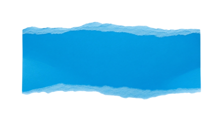 Torn Blue Paper Strip Ragged Edges Blank Space.