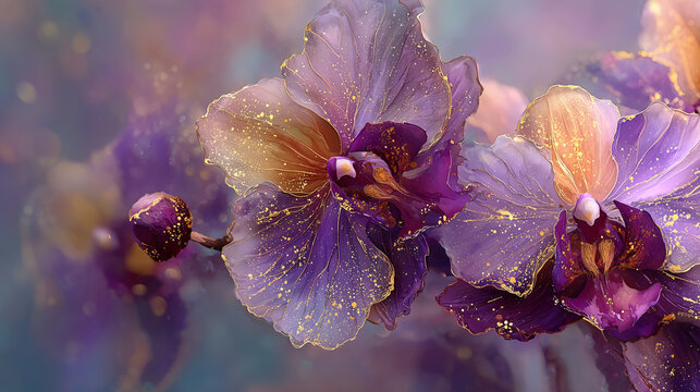 close up of a purple flower - Powered by Adobe