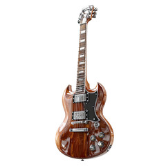 Obraz premium Polished mahogany electric guitar