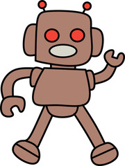 Cute robot illustration