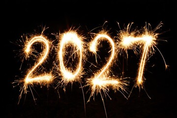 Sparkler new year 2027 numbers