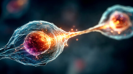 Biological Cell Division, Mitosis Meiosis Phase, Nuclear Splitting, Cytokinesis Electron Microscopy