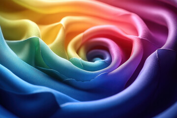 Close-up of a rainbow-colored rose.