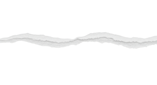 Torn White Paper Edge Irregular Ripped Texture Undulating Line.