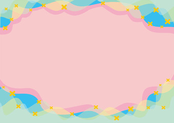 Abstract Pink Pastel Decorative Border Background Cute Modern Frame