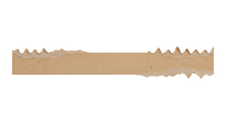 Beige serrated saw blade strip.