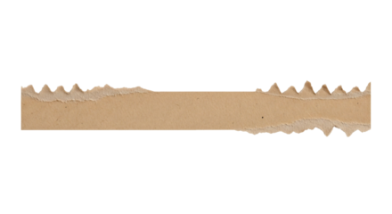 Beige serrated saw blade strip.