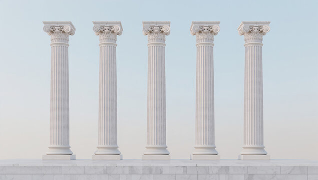 Columns of the ancient temple