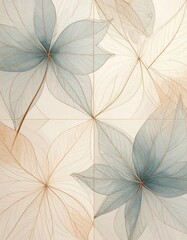 Minimal ornamental textile decorative motif