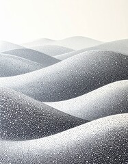 Dense dotted ornamental wave pattern