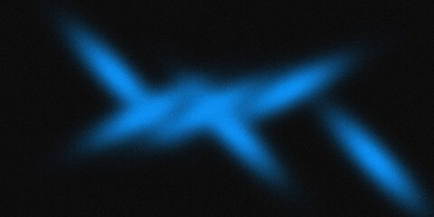 Blue Glowing Abstract Light Streaks on Black Background – Futuristic Gradient Noise Texture for Digital Design and Visual Effects. Branding, Banner, Poster, Copy Space