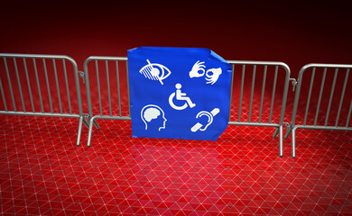 Disabled, Disability Signs, Icons are Visual Presentation. 