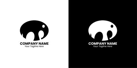 simple elephant logo design for brand © Fitra