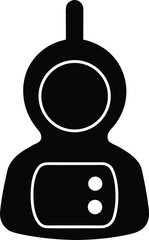 Baby Monitor Silhouette Vector Art Illustration