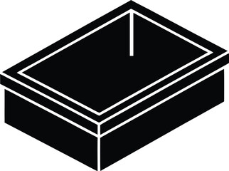 Kids Outdoor Sandbox silhouette vector art illustration