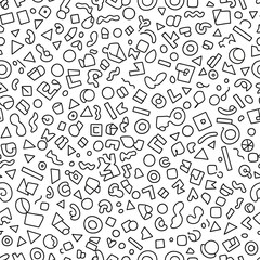 Monochrome Geometric Pattern Featuring Hand-Drawn Shapes with playful and dynamic feel showcasing