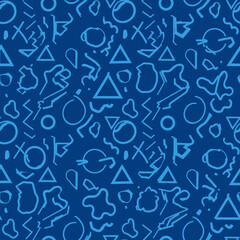 Abstract seamless pattern with geometric shapes perfect for textile backgrounds and designs