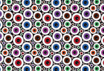 Drawing, illustration clipart of red eyes, dark theme, gothic, eyeball, pattern, repeat.