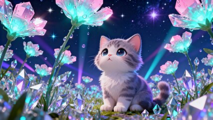 Whiskers in a Crystal Bloom
