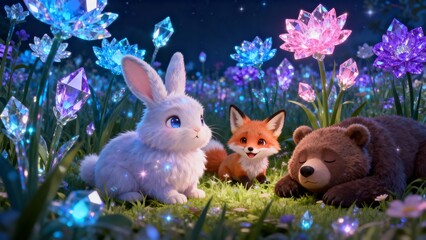 Animals Adventure in a Landscape of Light