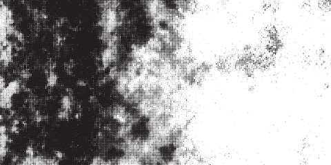 Black White Halftone Dot Gradient Abstract Grunge Texture Background