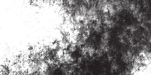Abstract Black and White Halftone Grunge Overlay Texture Background