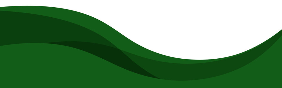 Abstract green wave -Bottom border of background  