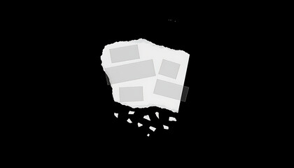 contours scrapbooking of abstract white design positioned poster in art paper ripped placeholders or message its fragment use a solid against background highlighting shape black jagged 59928488 1
