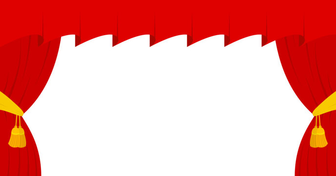 red curtain border frame element