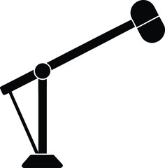 Naklejka premium Mic Boom Arm Silhouette Vector Art Illustration