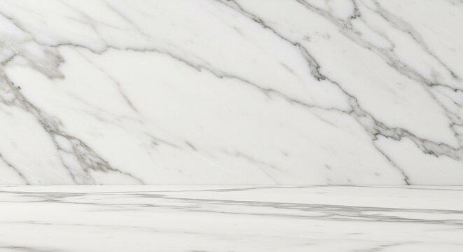 Sfondo marmo bianco elegante luce soffusa venature delicate. AI Generated