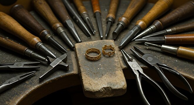 Jewelry making tools and rings